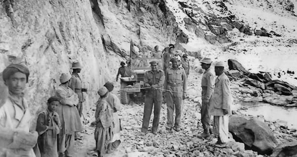 Major Thangaraju of the Madras Engineering Regiment during the opening of Zojila Pass in 1948. | scroll.in