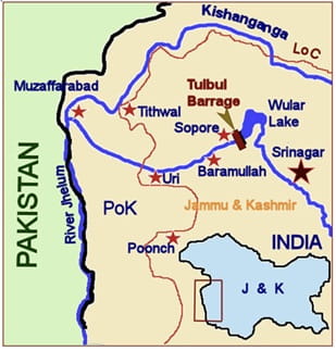 The proposed site of the Tulbul Navigation Project