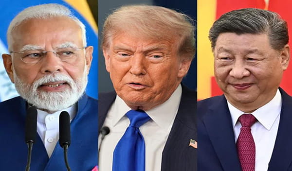 IndianPrime Minister, Narendra Modi (left), President of the US, Donald Trump and President of China, Xi Jinping