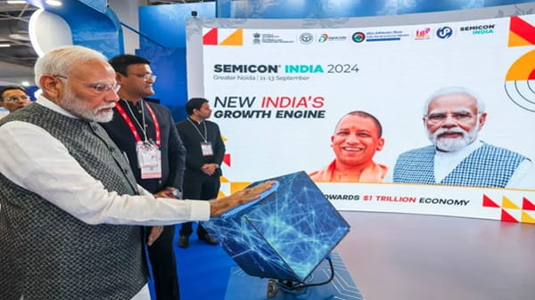 Indian Prime Minister Narendra Modi inaugurates the SEMICON India 2024 in Greater Noida on September 11, 2024. Mid-day.