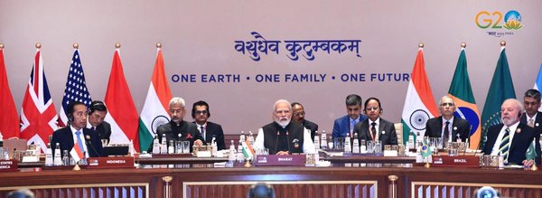 Prime Minister Narendra Modi at the G20 Leaders' Summit in New Delhi (2023)