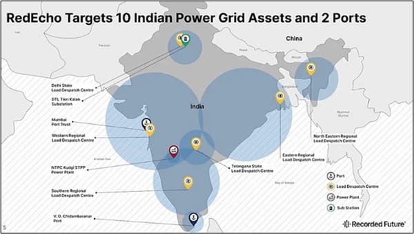 RedEcho targets ten Indian power grid assets and two ports. | Recorded Future.