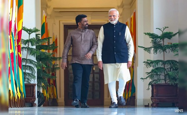 Sri Lankan President Anura Kumara Dissanayake with Indian Prime Minister Narendra Modi