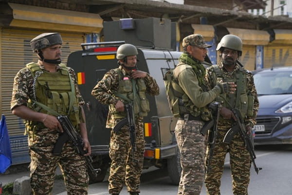 Indian security forces in Kashmir. | The Hindu.